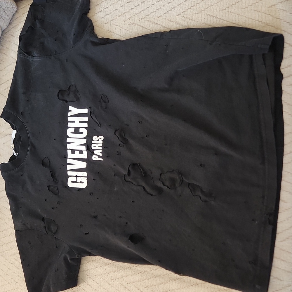Givenchy Black Distressed Men's Shirt